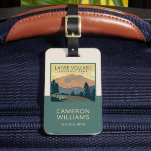 Étiquette À Bagage Le Parc national volcanique de Lassen   Voyage rou