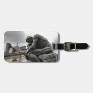 Étiquette À Bagage Le Penseur Rodin Paris Sculpture