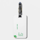 Étiquette À Bagage Le Père Noël moderne en rouge (Dos Vertical)