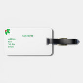 Étiquette À Bagage Le Père Noël moderne en rouge (Dos horizontal)