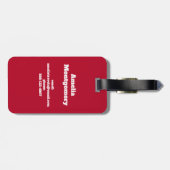 Étiquette À Bagage Le Père Noël rétro dans un Noël Casquette rouge (Dos horizontal)