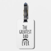 Étiquette À Bagage Le Plus Grand Père Jamais Avec Moustache (Dos Vertical)