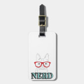 Étiquette À Bagage Le plus intelligent Boston Terrier Noir et Blanc C (Devant Vertical)