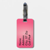 Étiquette À Bagage Le poster de animal rose | de léopard (Dos Vertical)