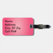 Étiquette À Bagage Le poster de animal rose | de léopard (Dos horizontal)