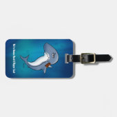 Étiquette À Bagage Le Requin A Besoin D'Un Plus Grand Manteau Drôle C (Devant horizontal)