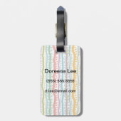 Étiquette À Bagage Le résumé barre le motif vertical (Dos Vertical)