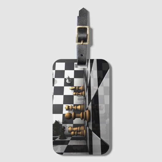 Étiquette À Bagage Le Roi Chess Play (Devant Vertical)