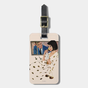 Étiquette À Bagage Le rose d'or