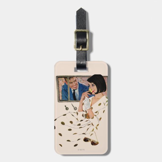 Étiquette À Bagage Le rose d'or (Devant Vertical)