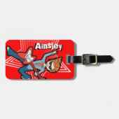 Étiquette À Bagage Le rouge de Rockstar badine l'étiquette de bagage (Devant horizontal)