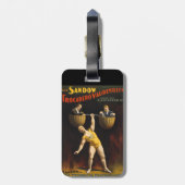 Étiquette À Bagage Le Sandow Eugen Sandow Vaudeville Weightlifter (Dos Vertical)