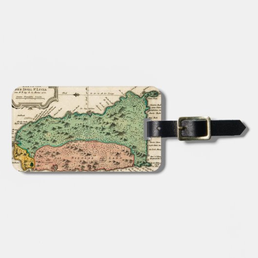 Étiquette À Bagage Le St Lucia 1758 (Devant horizontal)