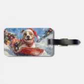 Étiquette À Bagage Le Staffordshire américain à Noël doré (Dos horizontal)