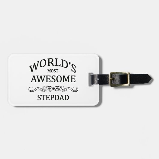 Étiquette À Bagage Le Stepdad le plus impressionnant du monde (Devant horizontal)