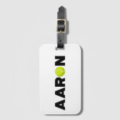 Étiquette À Bagage Le tennis d'Aaron (Devant Vertical)