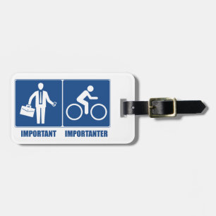 Étiquette À Bagage Le travail est important, faisant un cycle est