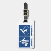 Étiquette À Bagage Le travail est important, faisant un cycle est (Devant Vertical)