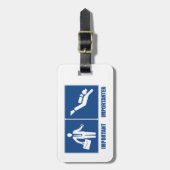 Étiquette À Bagage Le Travail Est Important, La Plongée Est Important (Devant Vertical)