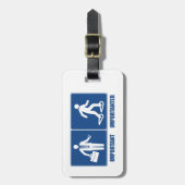 Étiquette À Bagage Le Travail Est Important La Raquette À Neige (Devant Vertical)