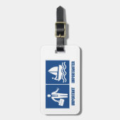 Étiquette À Bagage Le Travail Est Important, La Voile Est Importante (Devant Vertical)