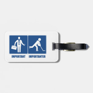 Étiquette À Bagage Le Travail Est Important, Le Hockey Est Important