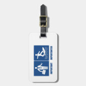 Étiquette À Bagage Le Travail Est Important, Le Surf Est Important (Devant Vertical)