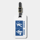 Étiquette À Bagage Le Travail Est Important, Le Tennis Est Important (Devant Vertical)