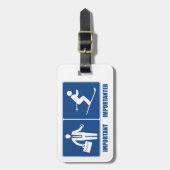 Étiquette À Bagage Le travail est important, skiant est Importanter (Devant Vertical)