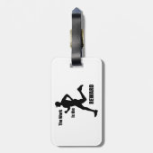 Étiquette À Bagage Le Travail Est Le Coureur De Récompense (Dos Vertical)