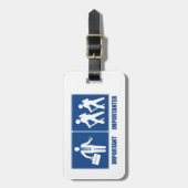 Étiquette À Bagage Le Travail Est Un Randonnée Important (Devant Vertical)