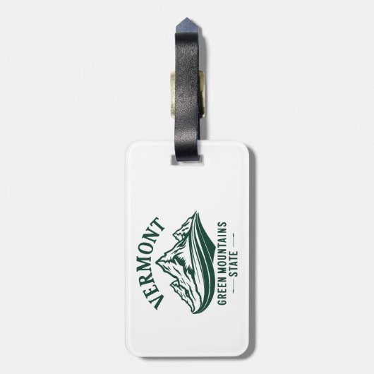 Étiquette À Bagage Le Vermont, l'État de Green Mountain (Dos Vertical)