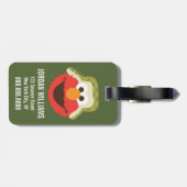 Étiquette À Bagage Le visage d'Elmo Woodland | Ajouter vos informatio (Dos horizontal)