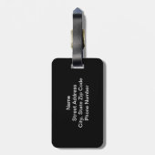 Étiquette À Bagage Le voyage (Dos Vertical)