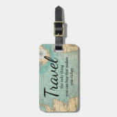 Étiquette À Bagage Le voyage vous fait une étiquette plus riche de (Devant Vertical)