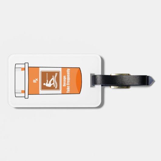 Étiquette À Bagage Le Wakeboard Est Ma Drogue (Dos horizontal)