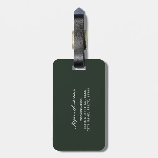 Étiquette À Bagage Leander Fleurs sauvages (Dos Vertical)