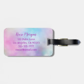 Étiquette À Bagage Lecteurs de Parties scintillant pourpre, Iridescen (Dos horizontal)