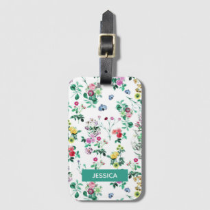 Étiquette À Bagage Léger bel été Floral Personnalisé