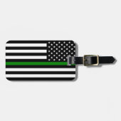 Étiquette À Bagage Légère ligne verte : Anciens combattants patriotiq (Devant horizontal)