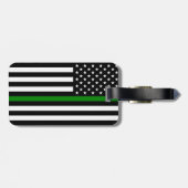 Étiquette À Bagage Légère ligne verte : Anciens combattants patriotiq (Dos horizontal)