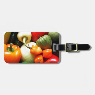 Étiquette À Bagage Légumes de salsa, Tomate, Poivrons, Oignon