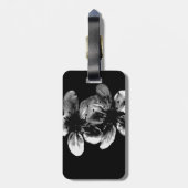 Étiquette À Bagage L'élégance en contraste : les fleurs blanches sur  (Dos Vertical)