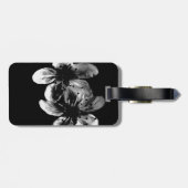 Étiquette À Bagage L'élégance en contraste : les fleurs blanches sur  (Dos horizontal)