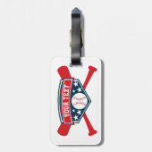 Étiquette À Bagage L'emblème du base-ball de base-ball personnalisent (Dos Vertical)