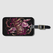 Étiquette À Bagage L'emblème floral de Sandra (Devant Horizontal)