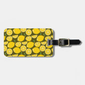 Étiquette À Bagage Lemon Yellow Modern Fun Cute (Devant horizontal)