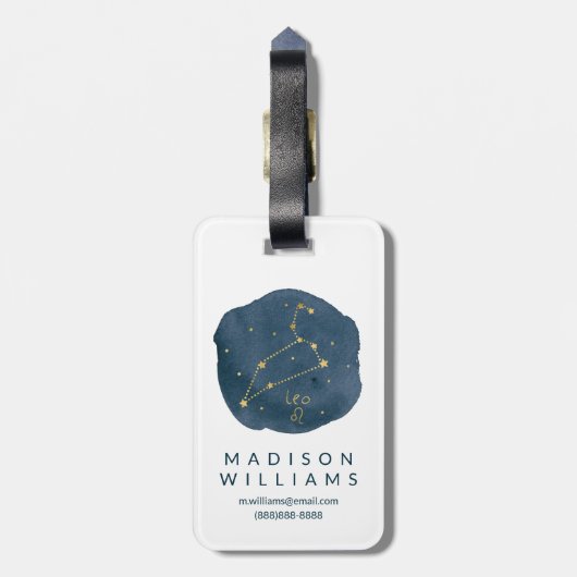 Étiquette À Bagage Leo (Dos Vertical)