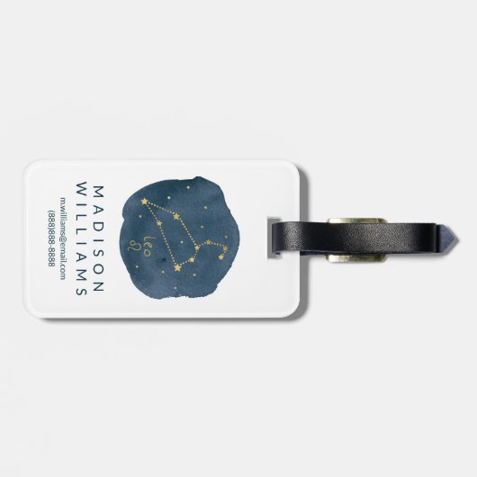 Étiquette À Bagage Leo (Dos horizontal)