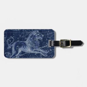 Étiquette À Bagage Léo Zodiac Signal Illustration Vintage Bagage Bali